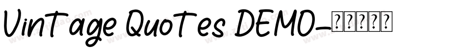 Vintage Quotes DEMO字体转换